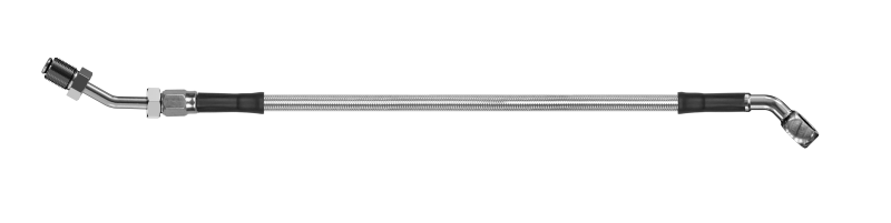 Goodridge 80in Universal Clutch Line w/SS Fittings & Clear Hose - 45Deg Banjo w/AN3 Fitting HD2045-1CC-CL80 HD2045-1CC-CL80 Photo - Primary