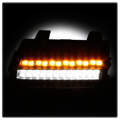 Spyder Jeep Wrangler 2018-2019 (Halogen Model Only) LED Front Bumper Lights - Seq. Signal - Black 5086785 5086785 Photo - Unmounted