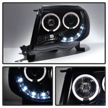 Spyder Toyota Tacoma 05-11 Projector Headlights LED Halo LED Blk Smke PRO-YD-TT05-HL-BSM 5078650 5078650 Photo - Unmounted