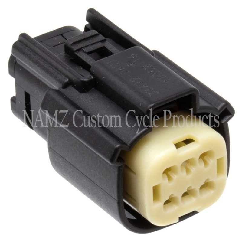 NAMZ 07-23 Molex MX-150 6-Position Female Connector R Side Handlebar Control - Black (HD 72414-07BK) NM-33472-0601 NM-33472-0601 Photo - Primary