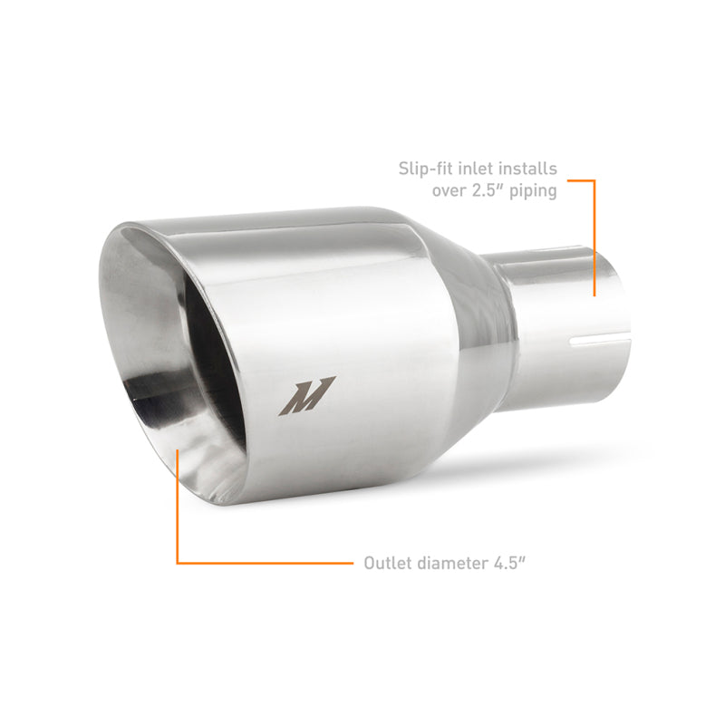 Mishimoto Clamp-on Double Wall Exhaust Tip 2.5 Inlet Slash Cut - polished MMEXH-TIP-DW25P MMEXH-TIP-DW25P User 1