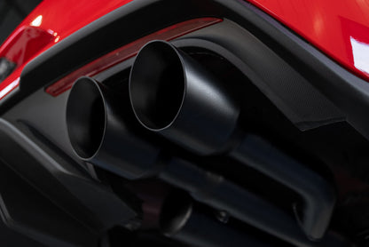 MBRP 18-  Mustang 5.0L 3in Ca t Back Exhaust Quad Dual MBRS7207BLK S7207BLK Photo - Close Up