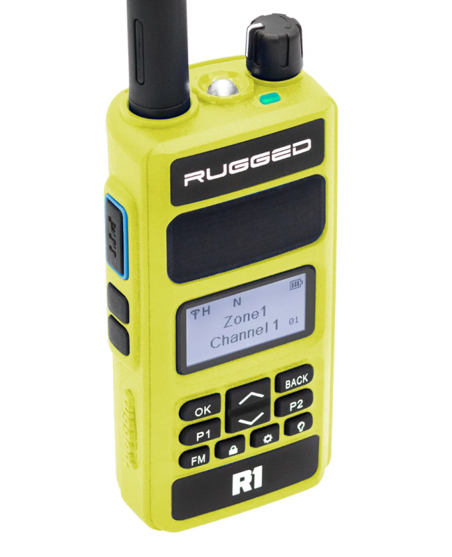 Rugged Radios Rugged R1 - Business Band Two Way Handheld Radio - Digital and Analog Safety Yellow R1-HV R1-HV User 1