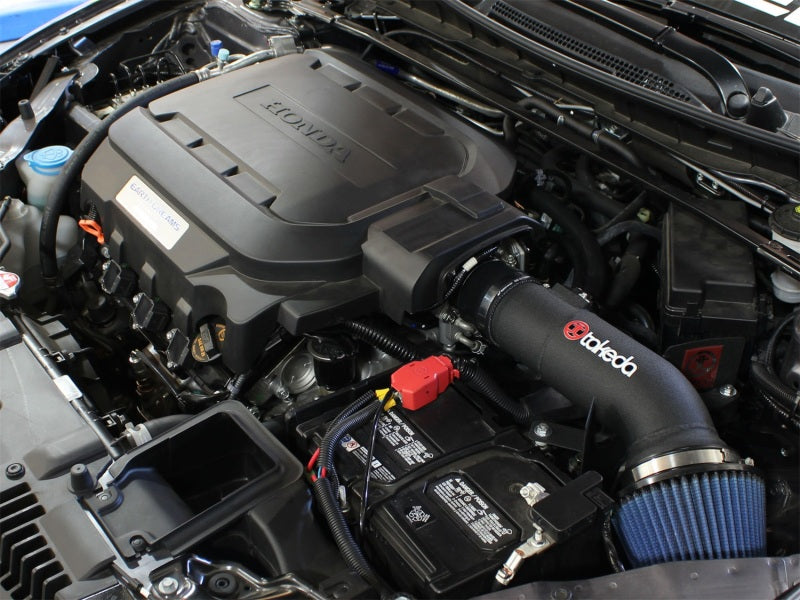 aFe Retain Air Intake System - Honda Accord V6 2013-2014 TR-1021B-R Photo - Mounted