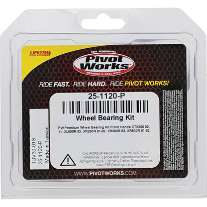 Pivot Works Honda Wheel Bearing Kit Premium Bearings 25-1120-P 25-1120-P Photo - Primary