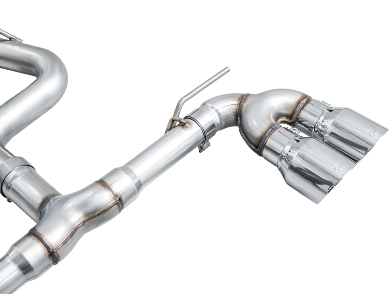 AWE Tuning AWE MK8 Volkswagen Golf R 3in Track Edition Quad Exhaust - Chrome Silver Tips 3020-42658 3020-42658 Photo - out of package