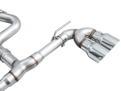 AWE Tuning AWE MK8 Volkswagen Golf R 3in Track Edition Quad Exhaust - Chrome Silver Tips 3020-42658 3020-42658 Photo - out of package