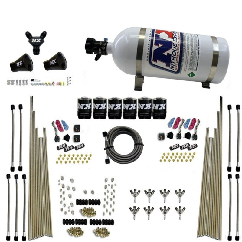 Nitrous Express 8 Cyl Triple-D Dry Direct Port 3 Stage Dry 6 Solenoids Nitrous Kit w/10lb Bottle 80020-10 80020-10 Photo - Primary