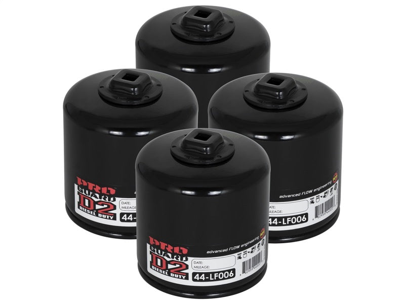 aFe Pro GUARD D2 Oil Filter (4 Pack) Dodge Gas Trucks 74-08 V6-3.9L/ V8-4. 44-LF006-MB Photo - Primary