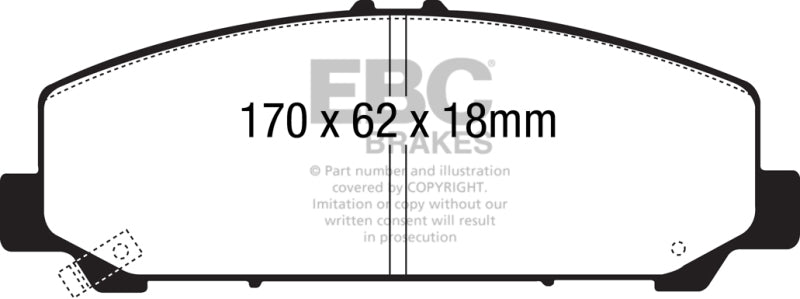 EBC Disc Brake Pad Set DP61808 Photo - Primary