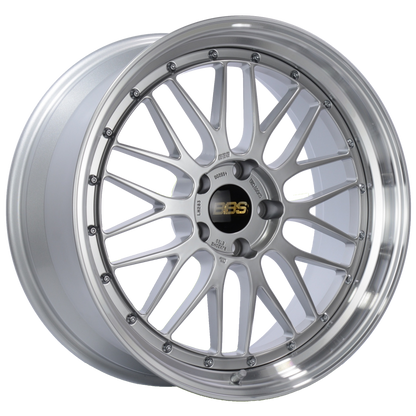 BBS LM 20x9 5x120 ET20 Diamond Silver Center Diamond Cut Lip Wheel -82mm PFS/Clip Required LM283DSPK LM283DSPK Photo - Primary