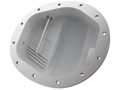 aFe Pro Series GMCH 9.5 Rear Diff Cover Red w/ Machined Fins 19-20 GM Silverado/Sierra 1500 46-71140R 46-71140R Photo - Unmounted