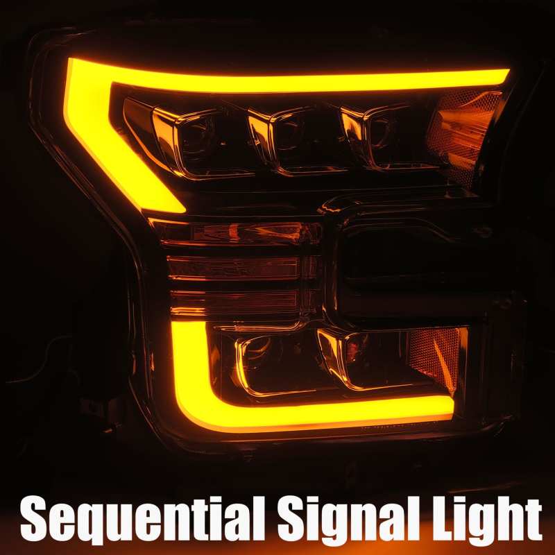 AlphaRex 17-20 Ford Raptor NOVA LED Proj Headlights Plank Style Matte Black w/Activ Light/Seq Signal 880152 880152 User 1