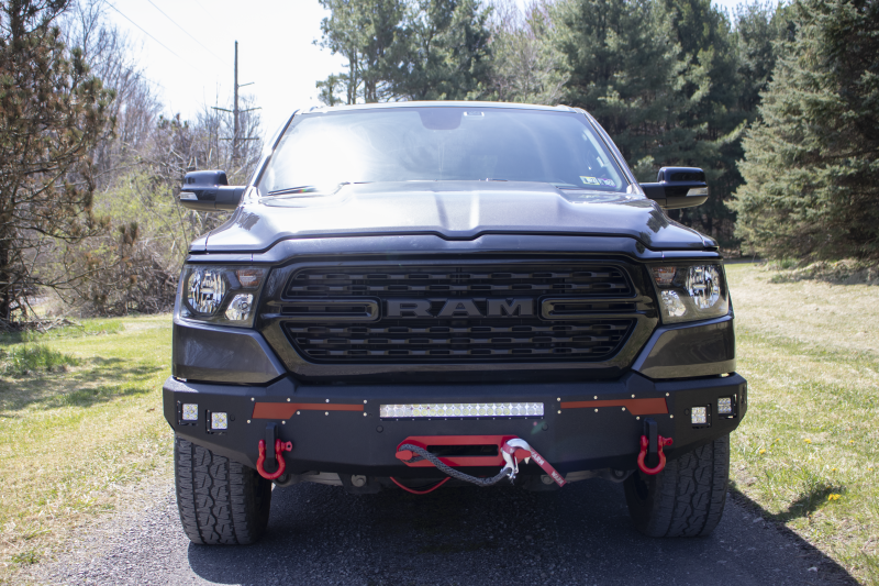 Fishbone Offroad 2019+ Ram 1500 Pike Winch Plate - Black FB22401 FB22401 Photo - lifestyle view