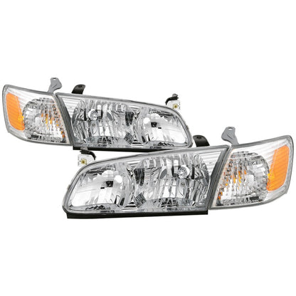 SPYDER xTune 00-01 Toyota Camry 4pc OEM Style Headlights w/Corner Lights - Chrome (HD-JH-TCAM00-SET-C) 9042812 9042812 Photo - Primary