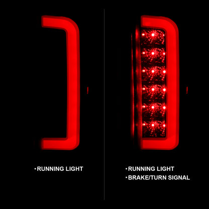 ANZO 1987-1996 Ford F-150 LED Taillights Black Housing Smoke Lens (Pair) 311351 311351 Photo - Unmounted