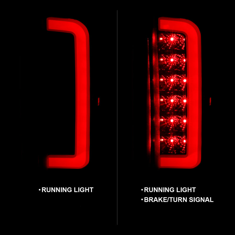 ANZO 1987-1996 Ford F-150 LED Taillights Black Housing Smoke Lens (Pair) 311351 311351 Photo - Unmounted