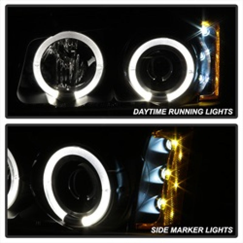Spyder Chevy Silverado 1500 03-06 Projector LED Halo LED Amber Reflctr Blk PRO-YD-CS03-AM-BK 5009456 5009456 Photo - Unmounted