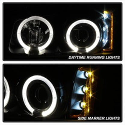 Spyder Chevy Silverado 1500 03-06 Projector LED Halo LED Amber Reflctr Blk PRO-YD-CS03-AM-BK 5009456 5009456 Photo - Unmounted