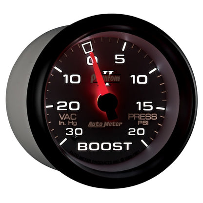 Autometer Gauge, Vac/Boost, 2 5/8", 30inHg-20Psi, Mechanical, Phantom II 7801 User 6