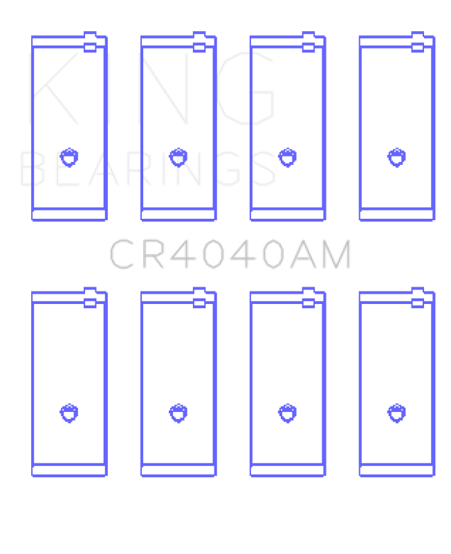 King Engine Bearings Ford Fiesta/Escort Tlb/Gud/J4B 1.0L 1.2L 1.3L (Size +0.75mm) Conrod Bearing Set CR4040AM0.75 CR4040AM0.75 Photo - Primary