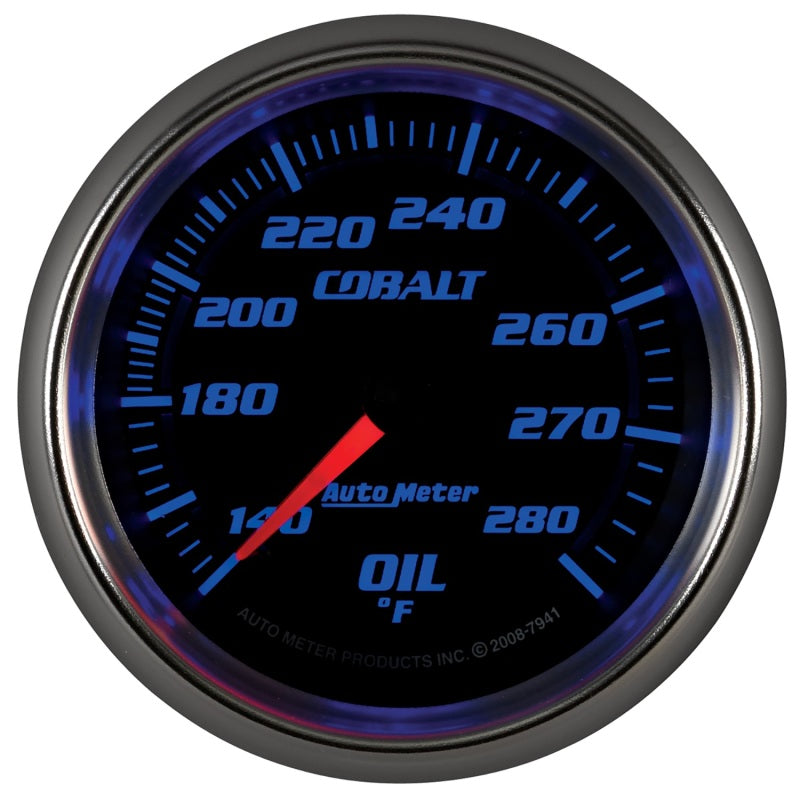 Autometer Gauge, Oil Temp, 2 5/8", 140-280 Deg. F, Mechanical, Cobalt 7941 User 4