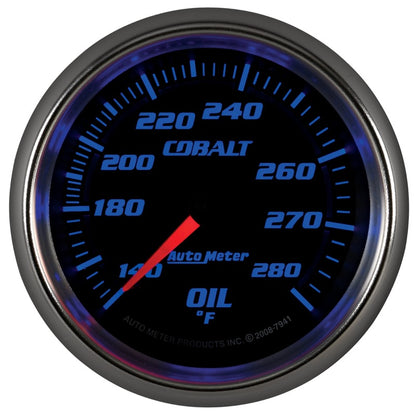 Autometer Gauge, Oil Temp, 2 5/8", 140-280 Deg. F, Mechanical, Cobalt 7941 User 4