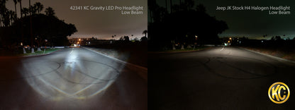 KC HiLiTES 7" Gravity® LED Pro - Single Headlight - SAE/ECE - 40W Driving Beam - Universal / 07-18 Jeep JK 4234 4234 Photo - Primary