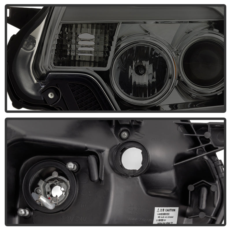 Spyder Toyota Tacoma 12-16 Projector Headlights Light Bar DRL Smoke PRO-YD-TT12-LBDRL-SM 5081728 5081728 User 1