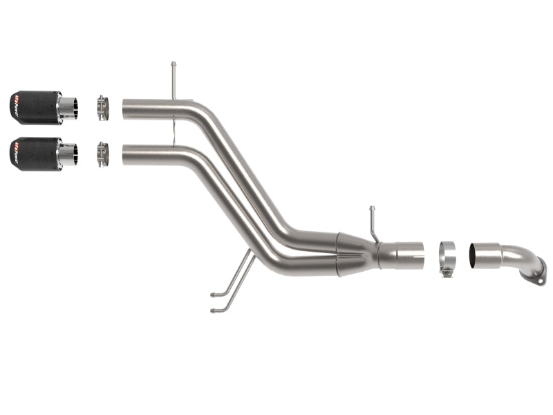 aFe Takeda 13-17 Hyundai Veloster L4-1.6L 2-1/2in 304 SS Axle-Back Exhaust w/ Carbon Fiber Tips 49-37019-C 49-37019-C Photo - Unmounted