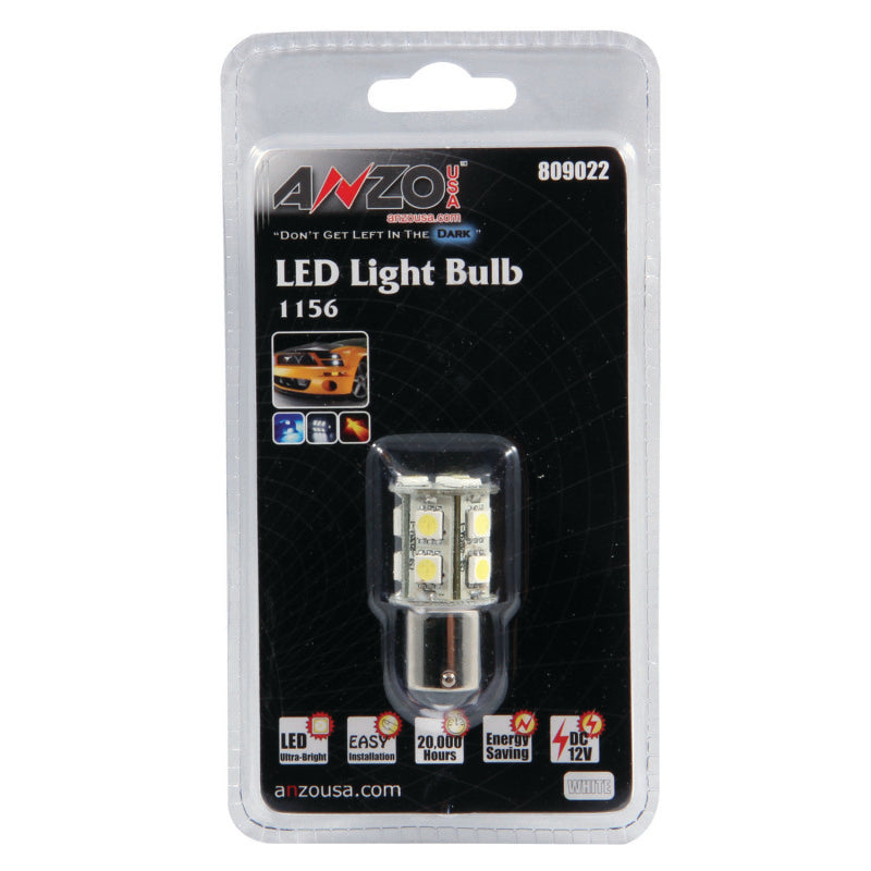 ANZO LED Bulbs Universal LED 1156 White - 13 LEDs 1 3/4in Tall 809022 809022 Photo - Primary