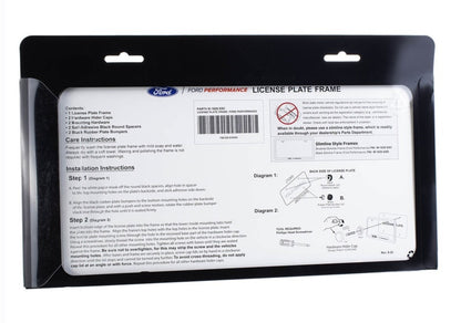 Ford Racing Slim License Plate Frame - Brushed Stainless Steel M-1828-SSC M-1828-SSC Photo - Unmounted