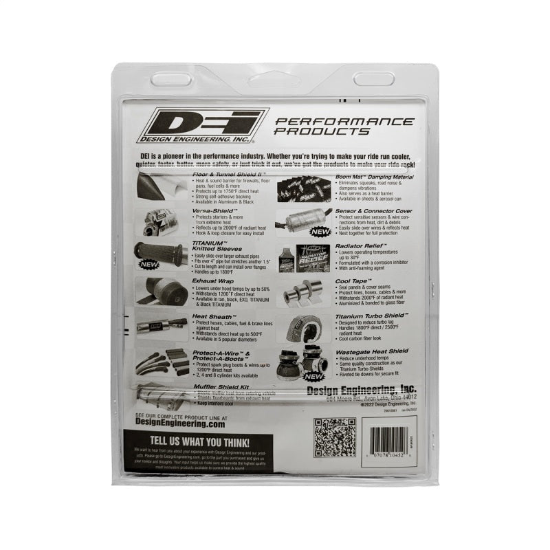 DEI Pipe Shield 6in w x 3ft - w/ Stainless Steel Clamps - Titanium 10452 10452 Photo - Unmounted