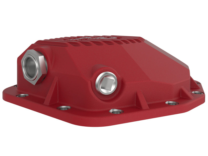 aFe 20-23 Jeep Gladiator JT (Dana M220) Pro Series Rear Differential Cover Red w/ Machined Fins 46-71190R 46-71190R Photo - Unmounted