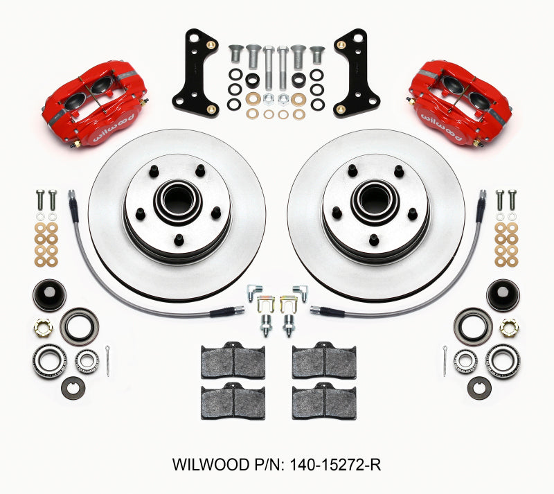 Wilwood FDL-M Front Kit,11.00" 1 PC Rotor&Hub,Red,67-69 Camaro, 64-72 Nova 140-15272-R Photo - Primary