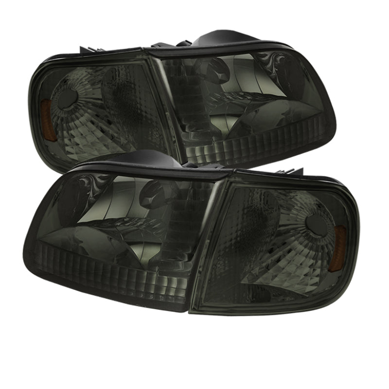 SPYDER Xtune Ford F150 97-03 / Expedition 97-02 Crystal Headlights w/Corner Smoke HD-JH-FF15097-SET-AM-SM 5070333 5070333 Photo - Primary