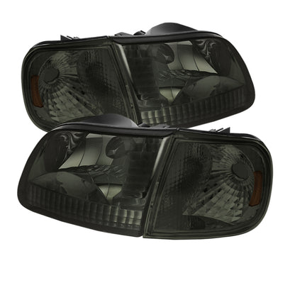 SPYDER Xtune Ford F150 97-03 / Expedition 97-02 Crystal Headlights w/Corner Smoke HD-JH-FF15097-SET-AM-SM 5070333 5070333 Photo - Primary