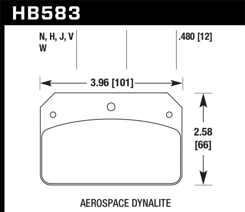 Hawk Disc Brake Pad HB583N.480 Photo - Primary