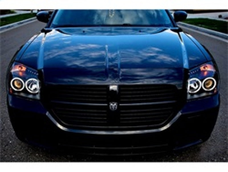 Spyder Dodge Magnum 05-07 Projector Headlights CCFL Halo LED Blk PRO-YD-DMAG05-CCFL-BK 5009852 5009852 Photo - Mounted