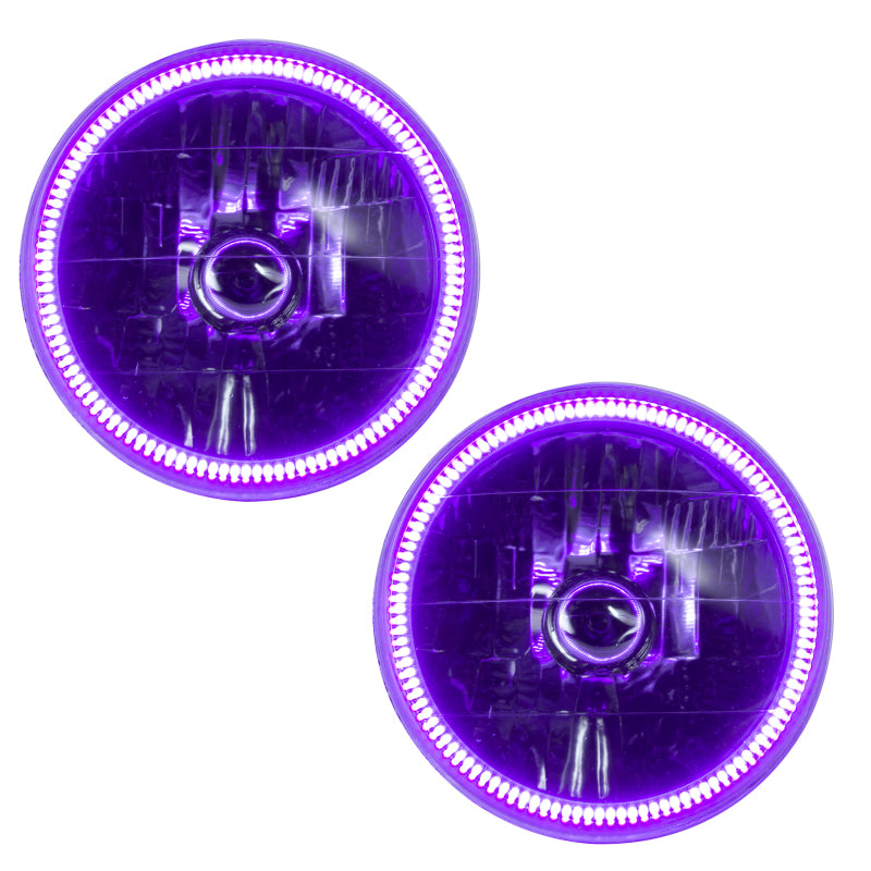 ORACLE Lighting 97-06 Jeep Wrangler TJ Pre-Assembled LED Halo Headlights -UV/Purple 7081-007 7081-007 Photo - Primary