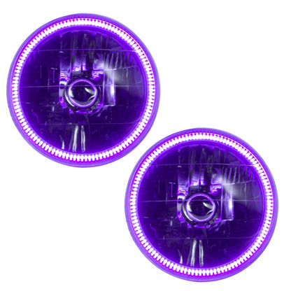 ORACLE Lighting 97-06 Jeep Wrangler TJ Pre-Assembled LED Halo Headlights -UV/Purple 7081-007 7081-007 Photo - Primary