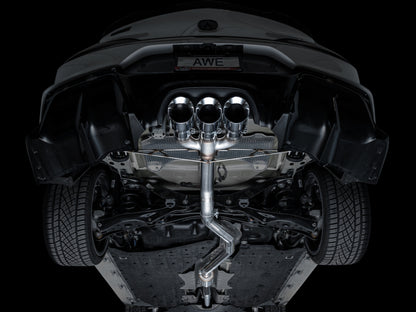 AWE Tuning 2024 Acura Integra Type S DE5 FWD Track Edition Exhaust w/ Triple Chrome Silver Tips 3020-52335 3020-52335 Photo - Mounted