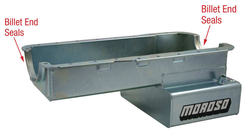 Moroso Oil Pan, Ford 302, Front Sump Fully Fabricated With "New" Steel Billet 20535 Photo - Primary
