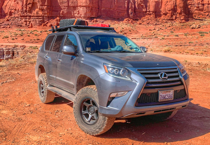 Cali Raised LED Cali Raised 10-22 Lexus GX 460 Low Profile LED Ditch Light Brackets Kit - Blue Backlight - Small CR2807 CR2807 Photo - Primary