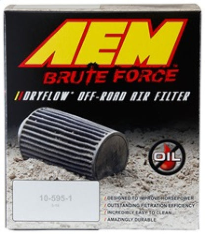 AEM Induction AEM Dryflow Conical Air Filter 6in Base OD x 3.5in Flange ID x 5.25in Height 21-204BF 21-204BF Photo - in package