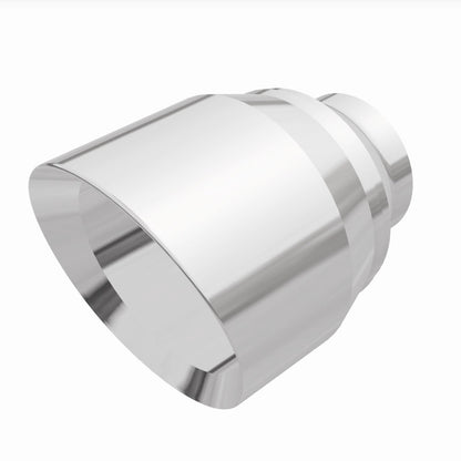 Magnaflow Tip Stainless Double Wall Round Single Outlet Polished 4.5in DIA 2.5in Inlet 5.75in Length 35224 35224 360 Degree Image Set
