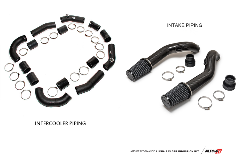 AMS Performance 09+ GT-R R35 Induction Kit w/Stock Turbos/Intercooler/TB/Manifolds/TiAL Flanges ALP.07.09.0003-2 ALP.07.09.0003-2 Photo - Primary