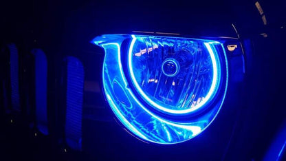 ORACLE Lighting Oracle Jeep Wrangler JK 07-17 LED Waterproof Halo Kit - ColorSHIFT w/ Simple Controller 3943-504 3943-504 Photo - Mounted