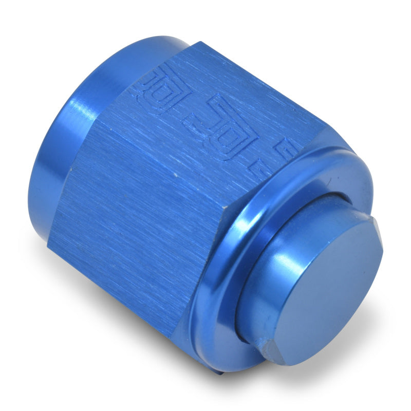 Russell -4 AN Flare Cap (Blue Finish) 661950 Photo - out of package