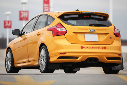 Rally Armor 13+ Ford Focus ST Black Mud Flap w/ Red Logo MF27-UR-BLK/RD User 1